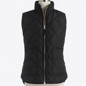 J Crew Black Sleeveless Quilted Vest Size XS